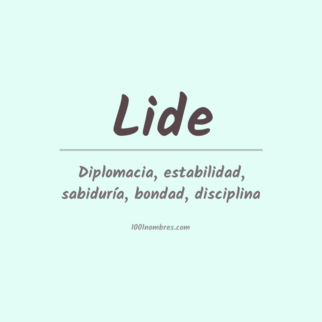 Significado del nombre Lide