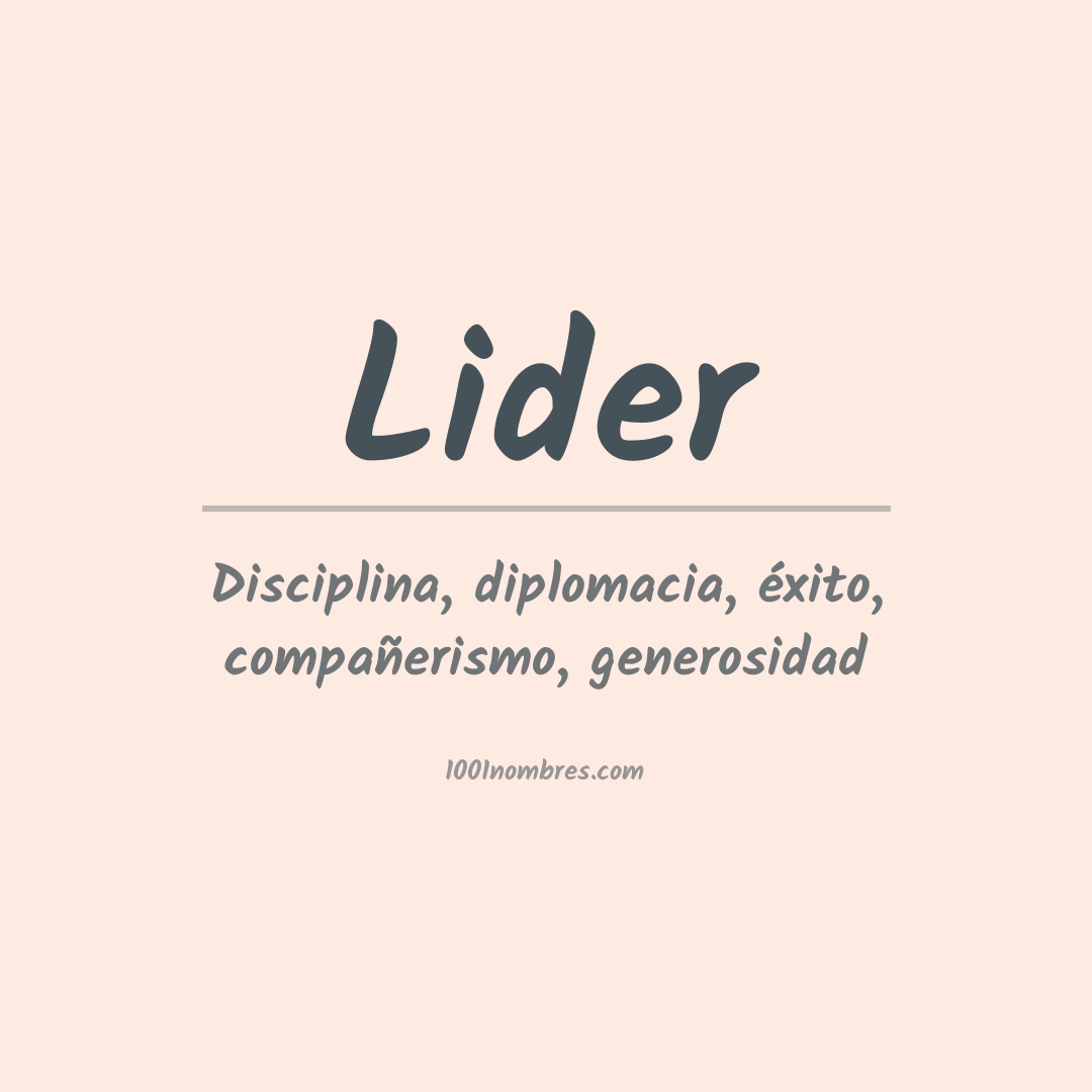 Significado del nombre Lider