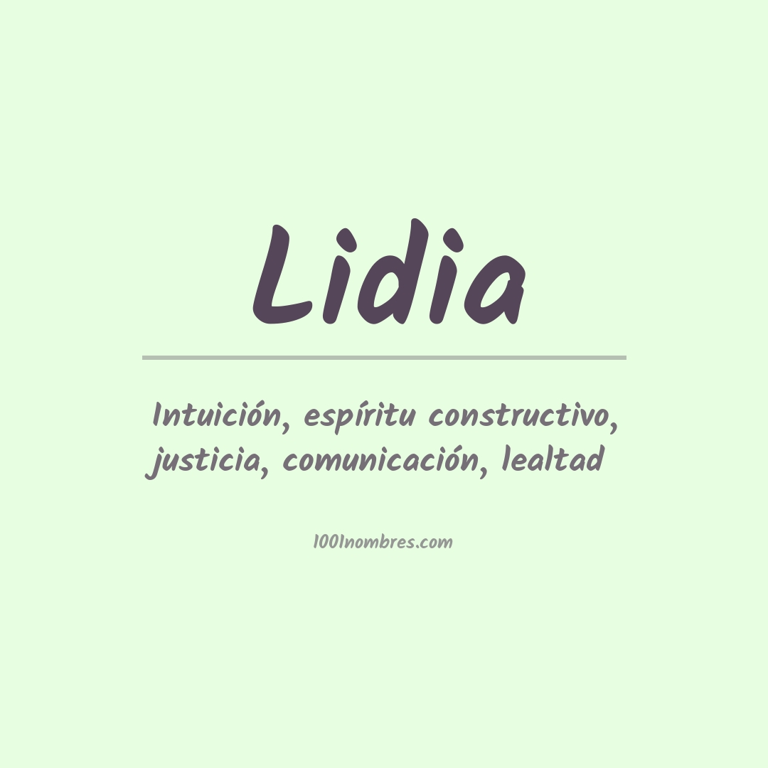 Significado del nombre Lidia