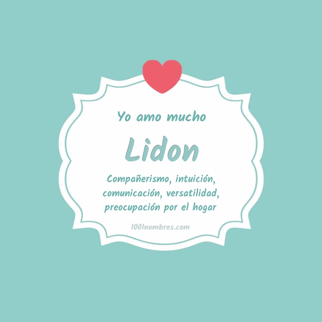 Yo amo mucho Lidon Yo amo mucho Lidon