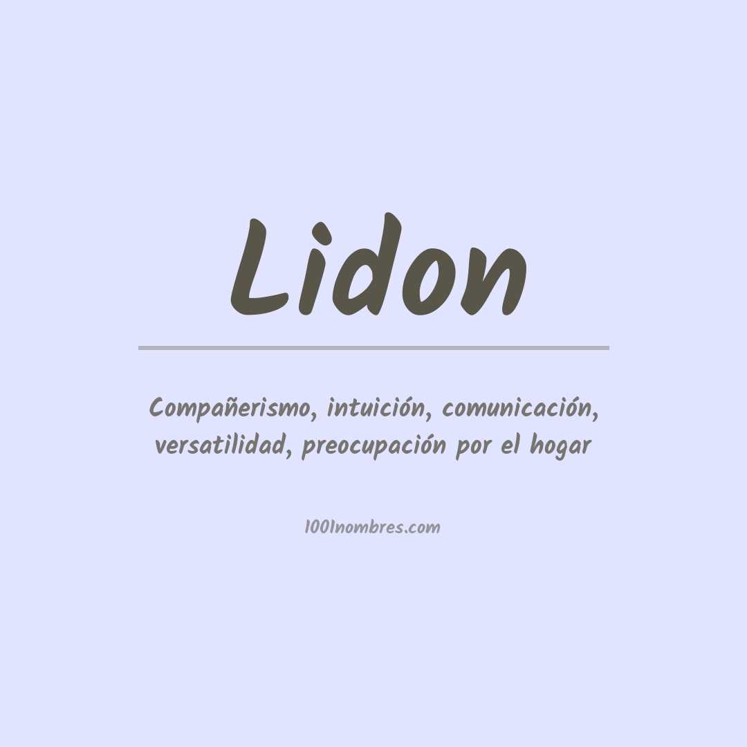 Significado del nombre Lidon Significado del nombre Lidon