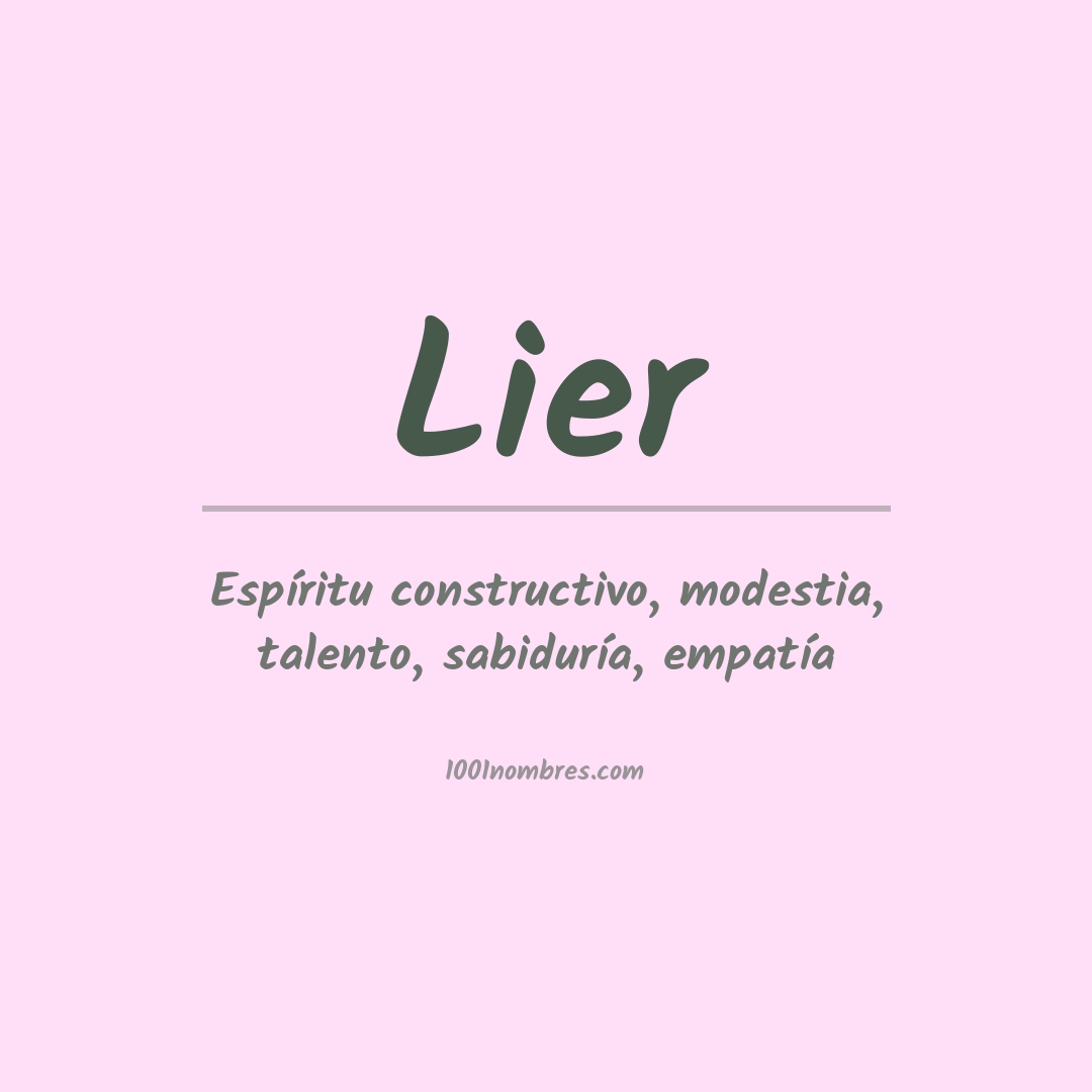 Significado del nombre Lier