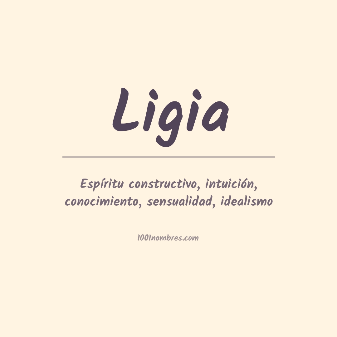 Significado del nombre Ligia