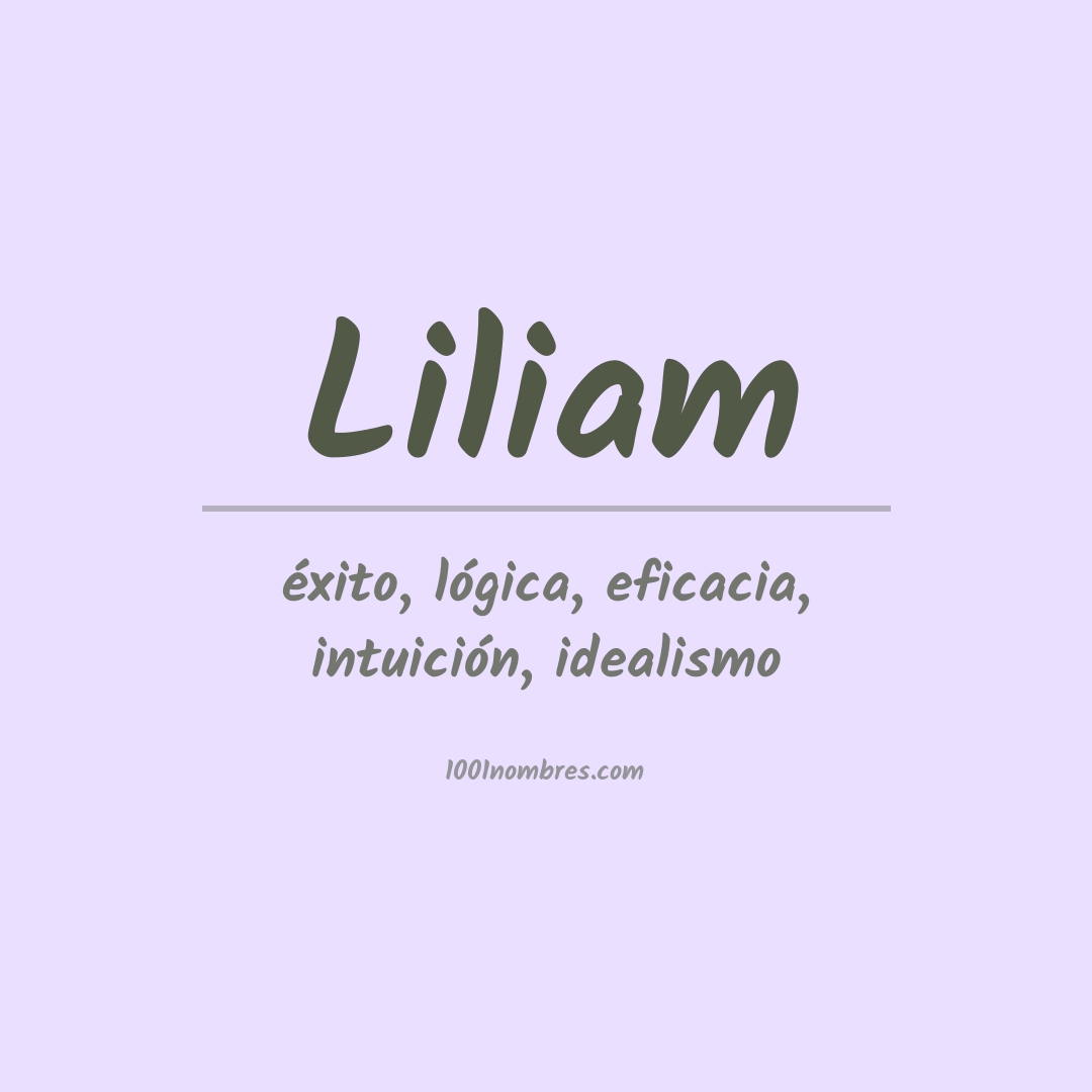 Significado del nombre Liliam
