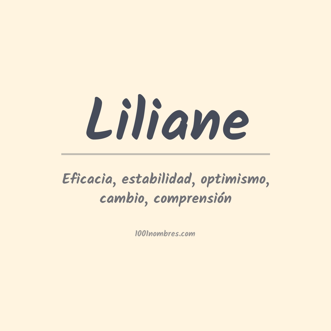 Significado del nombre Liliane