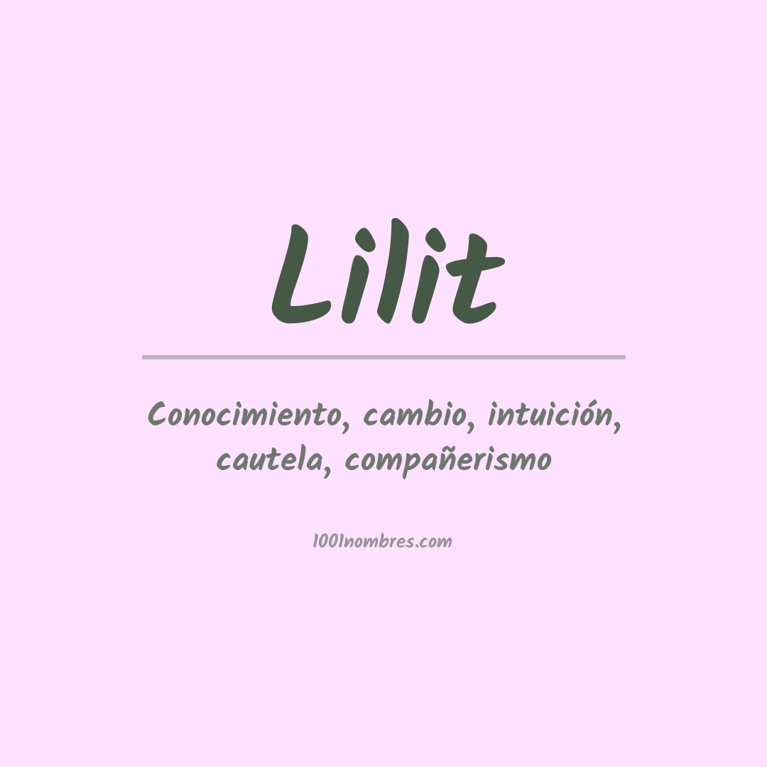 Significado del nombre Lilit