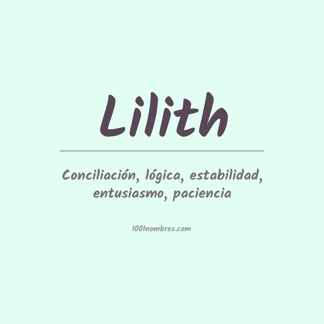 Significado del nombre Lilith