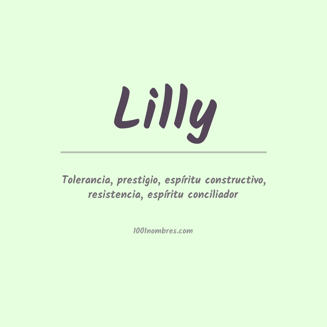 Significado del nombre Lilly