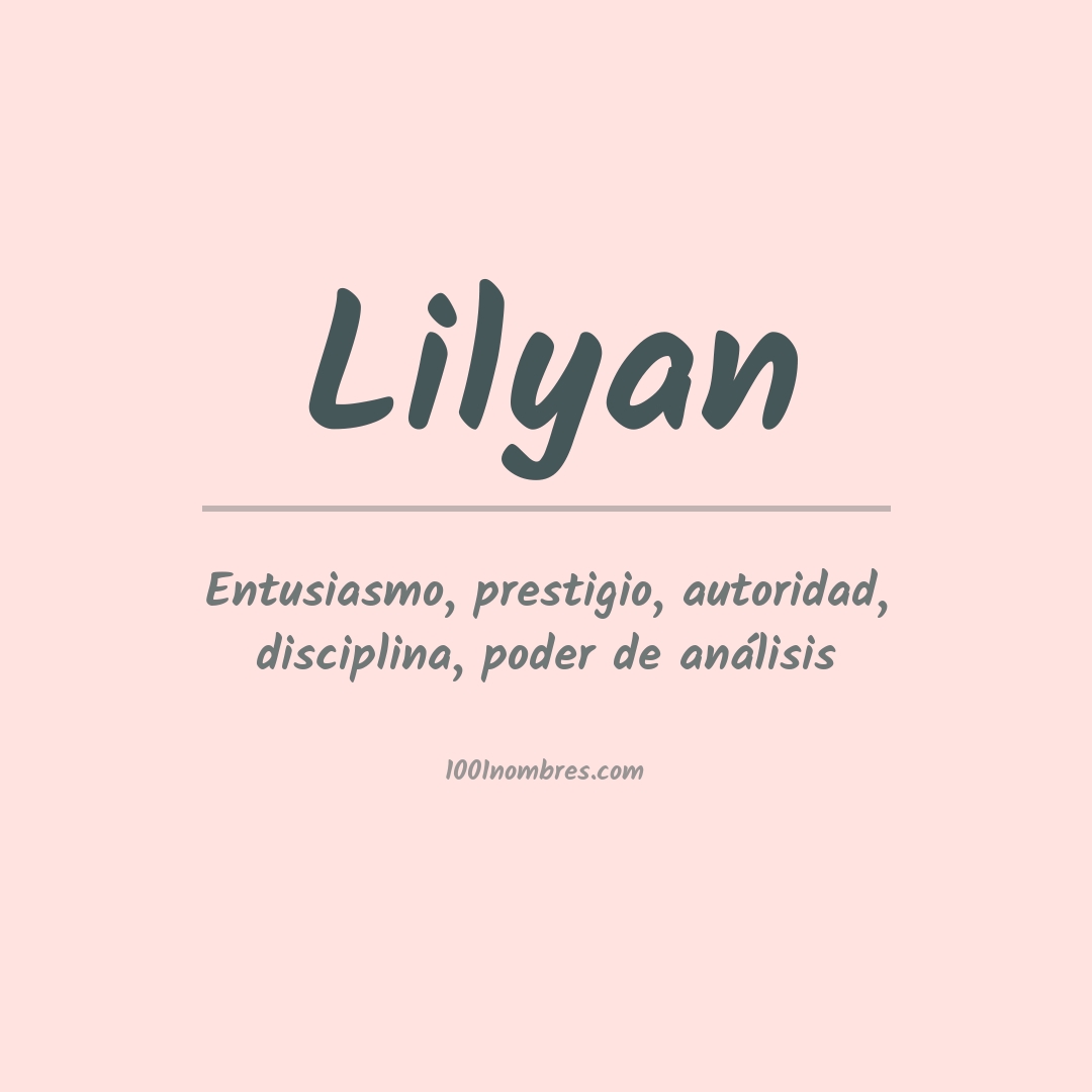 Significado del nombre Lilyan
