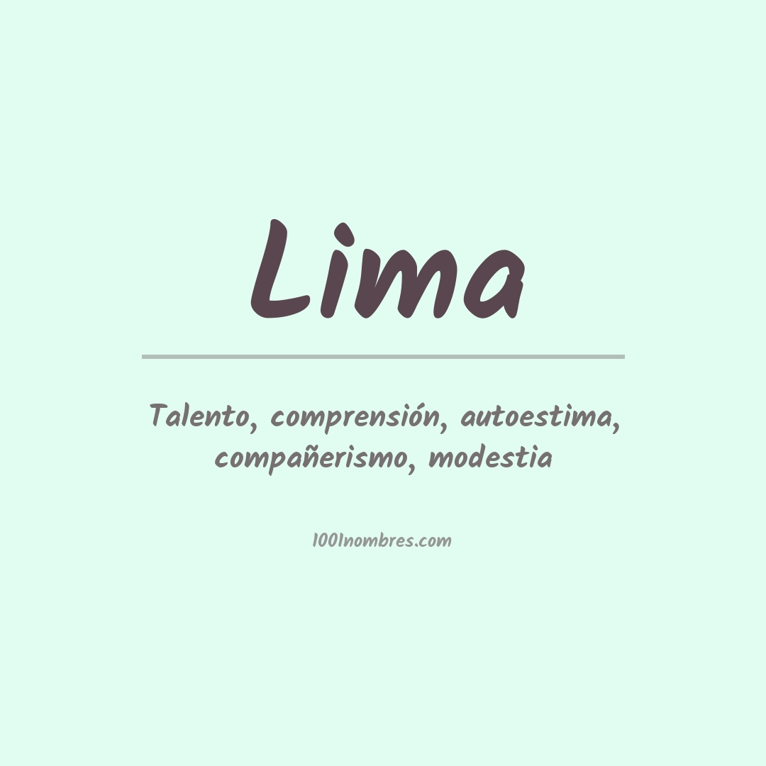 Significado del nombre Lima