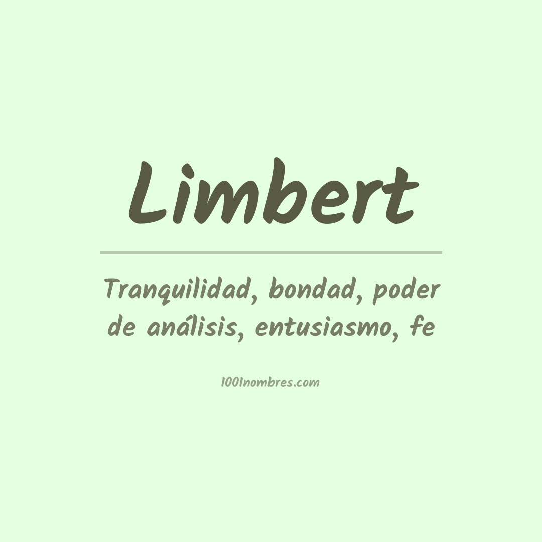 Significado del nombre Limbert