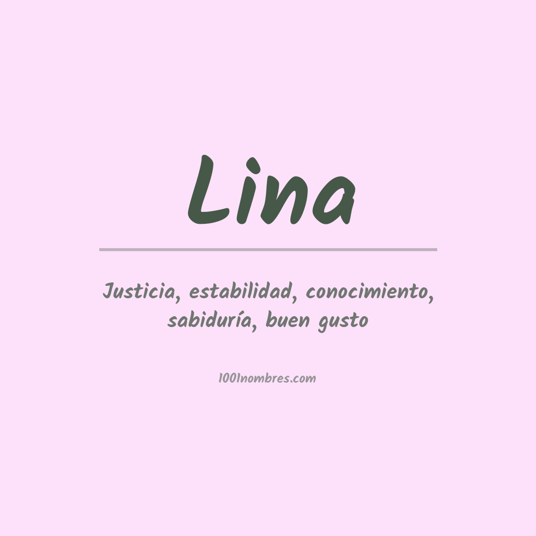Significado Del Nombre Lina