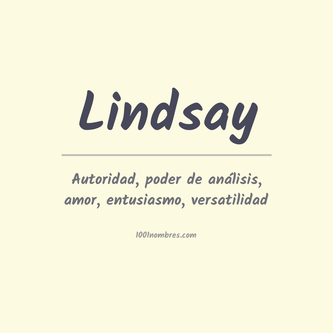 Significado del nombre Lindsay