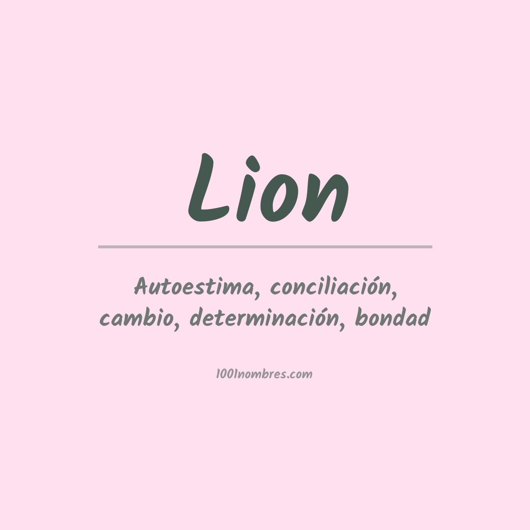 Significado del nombre Lion