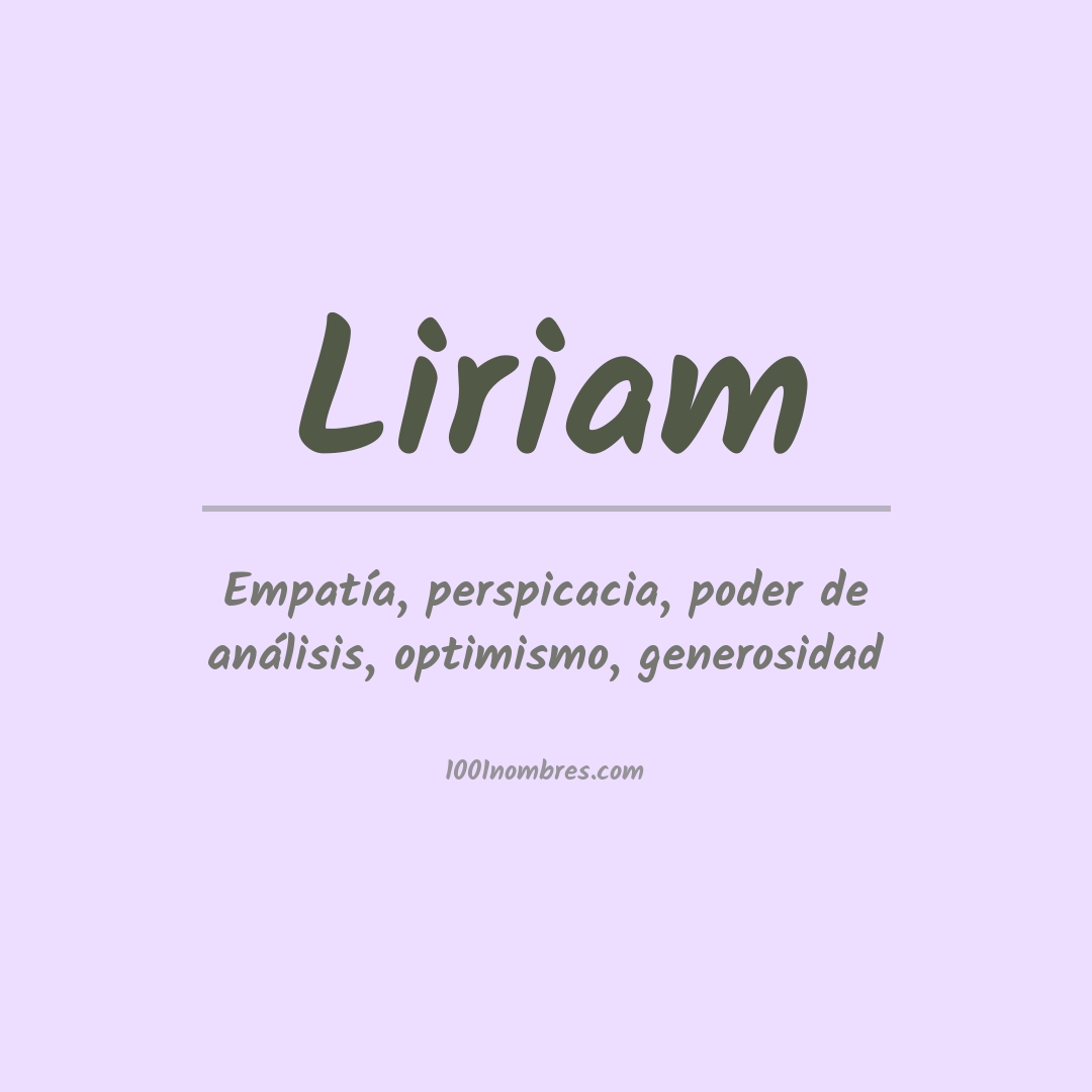 Significado del nombre Liriam