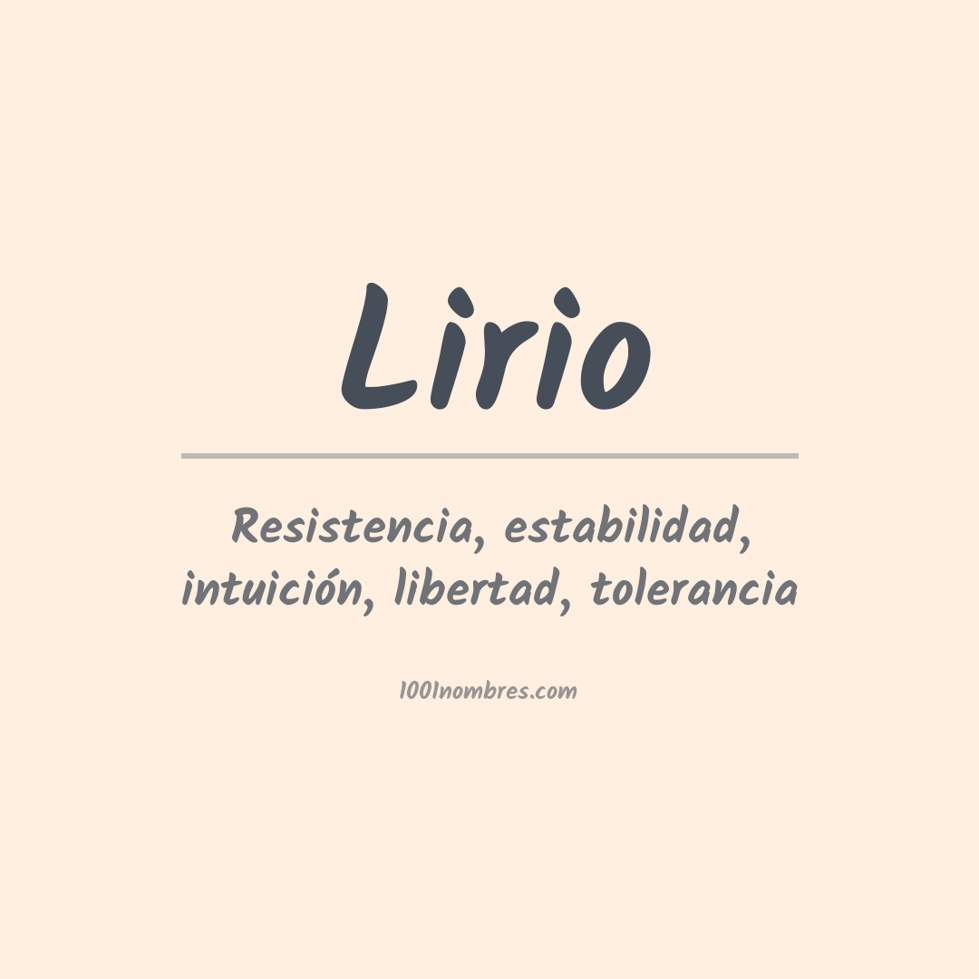 Significado del nombre Lirio