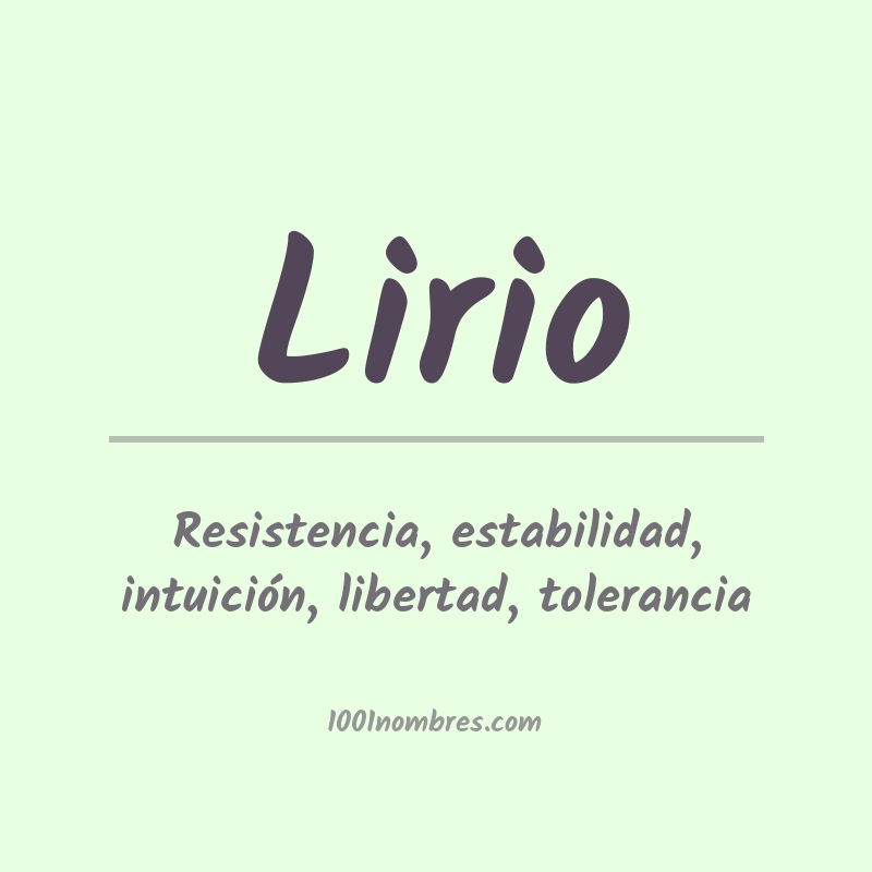 Significado del nombre Lirio