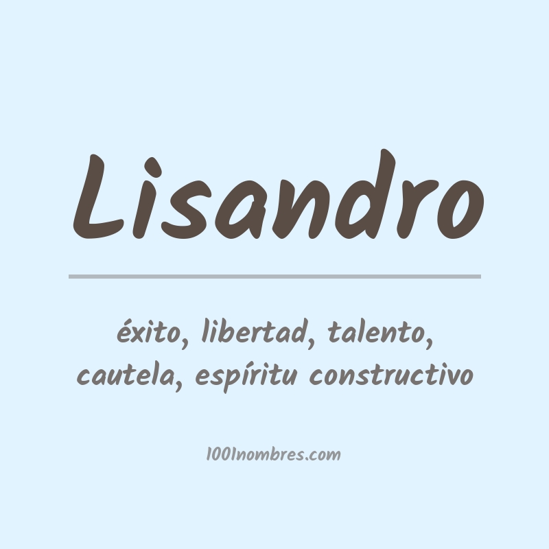 Significado del nombre Lisandro