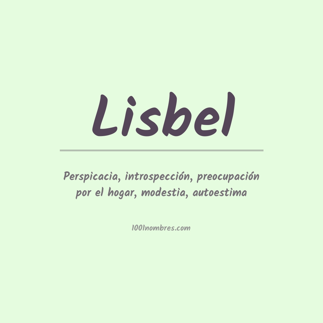 Significado del nombre Lisbel