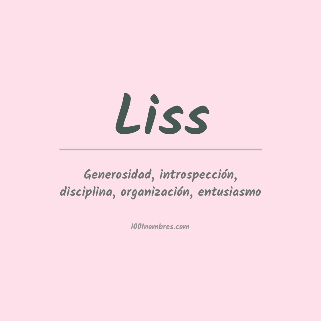 Significado del nombre Liss