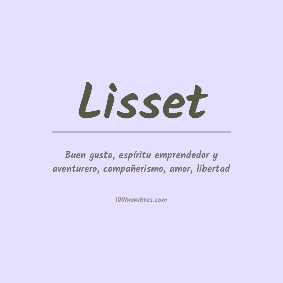 Significado del nombre Lisset