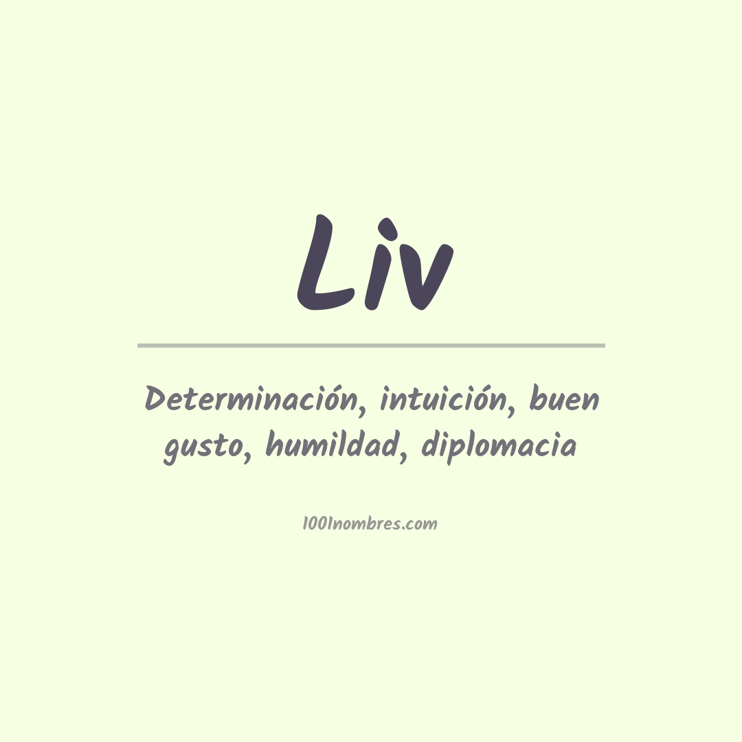 Significado del nombre Liv