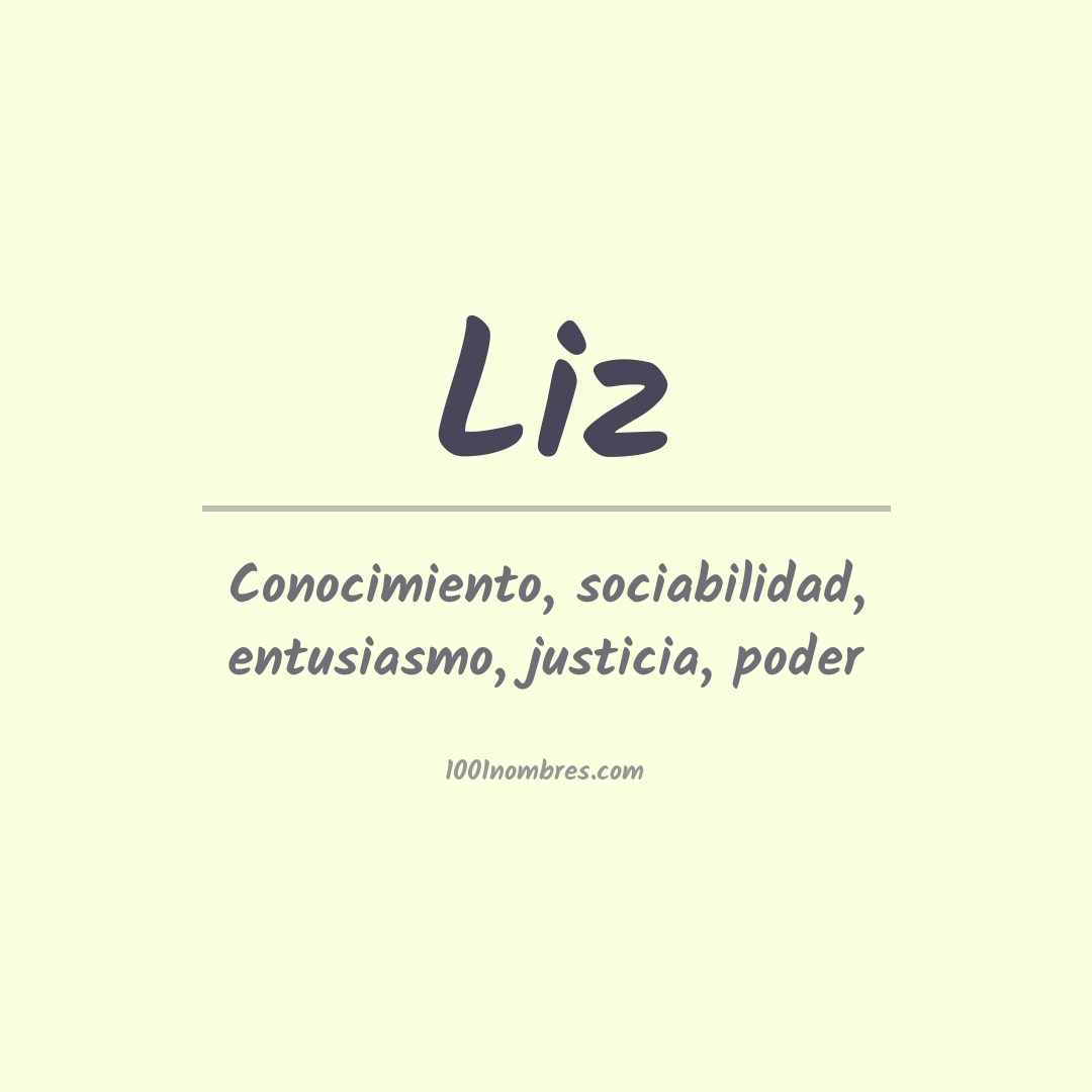 Significado del nombre Liz