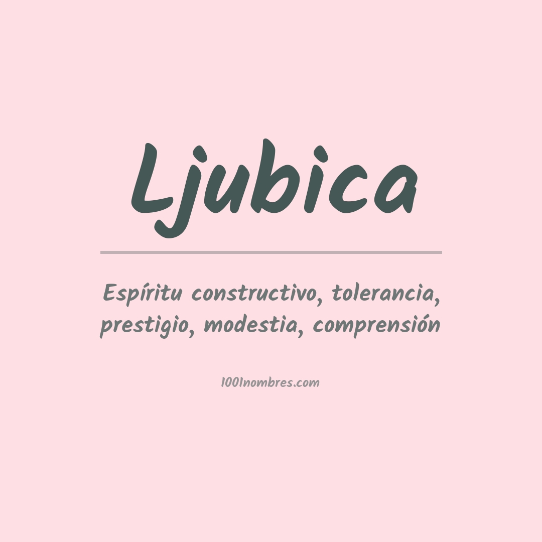 Significado del nombre Ljubica