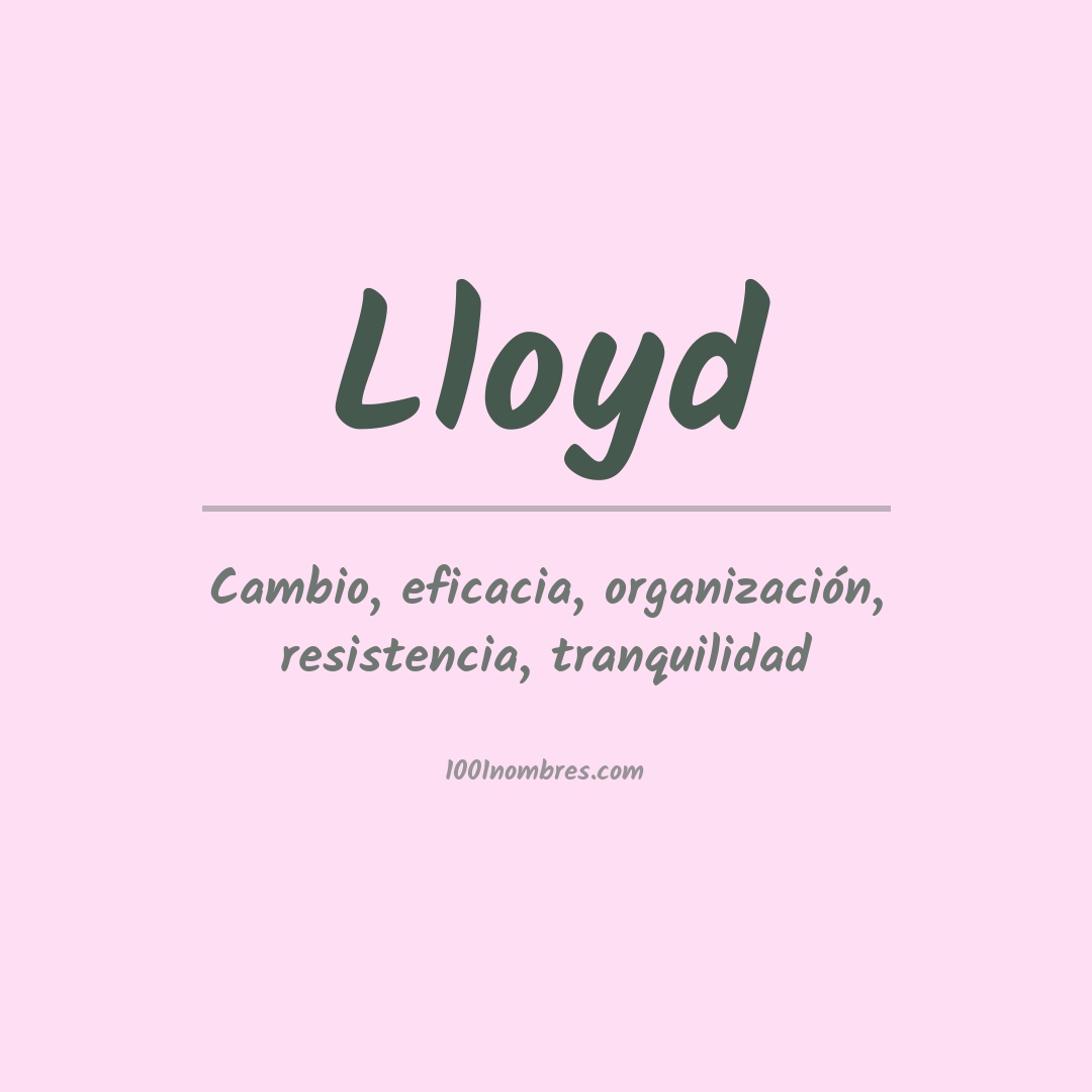 Significado del nombre Lloyd