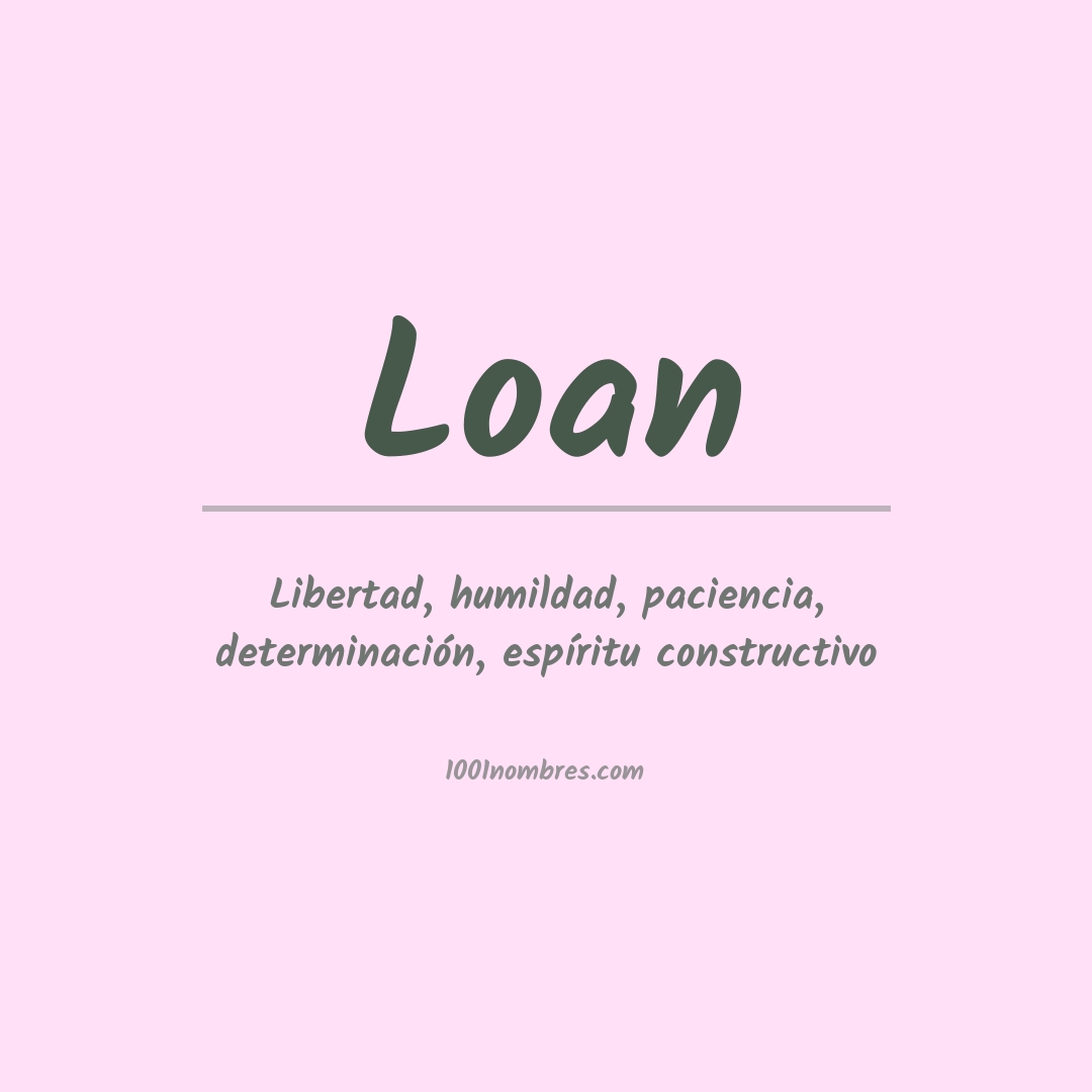 Significado del nombre Loan