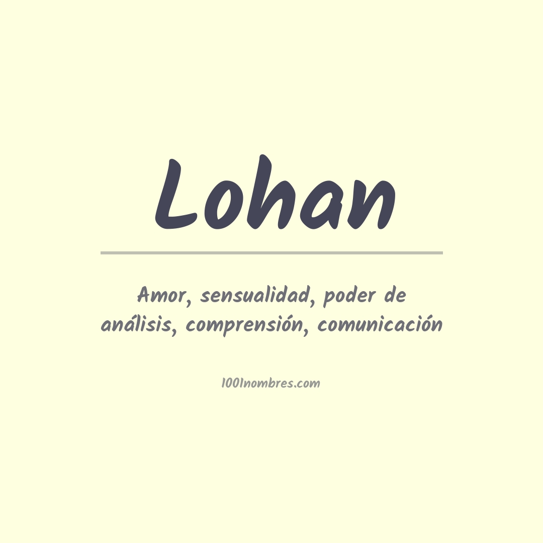 Significado del nombre Lohan