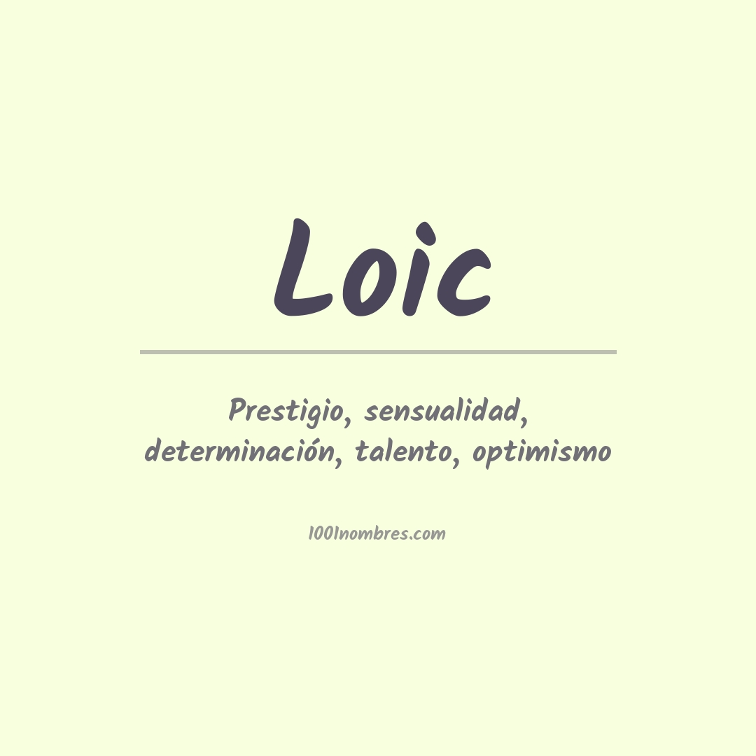 Significado del nombre Loic