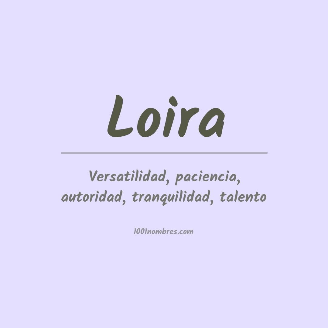 Significado del nombre Loira