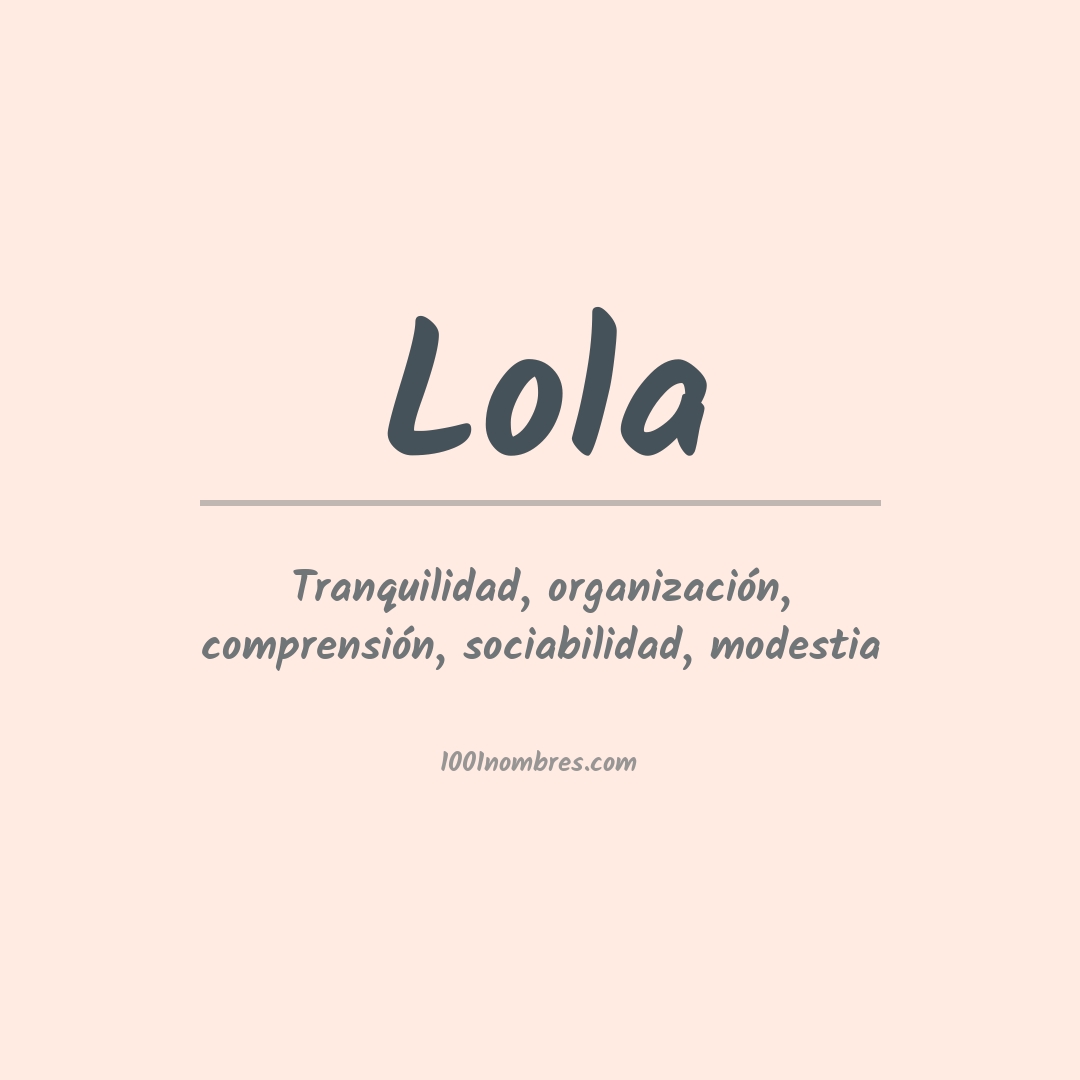 Significado del nombre Lola