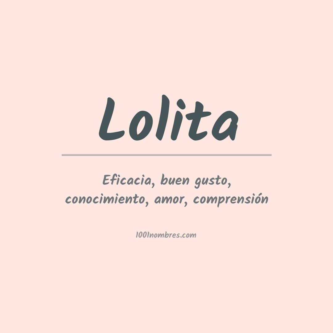 Significado del nombre Lolita