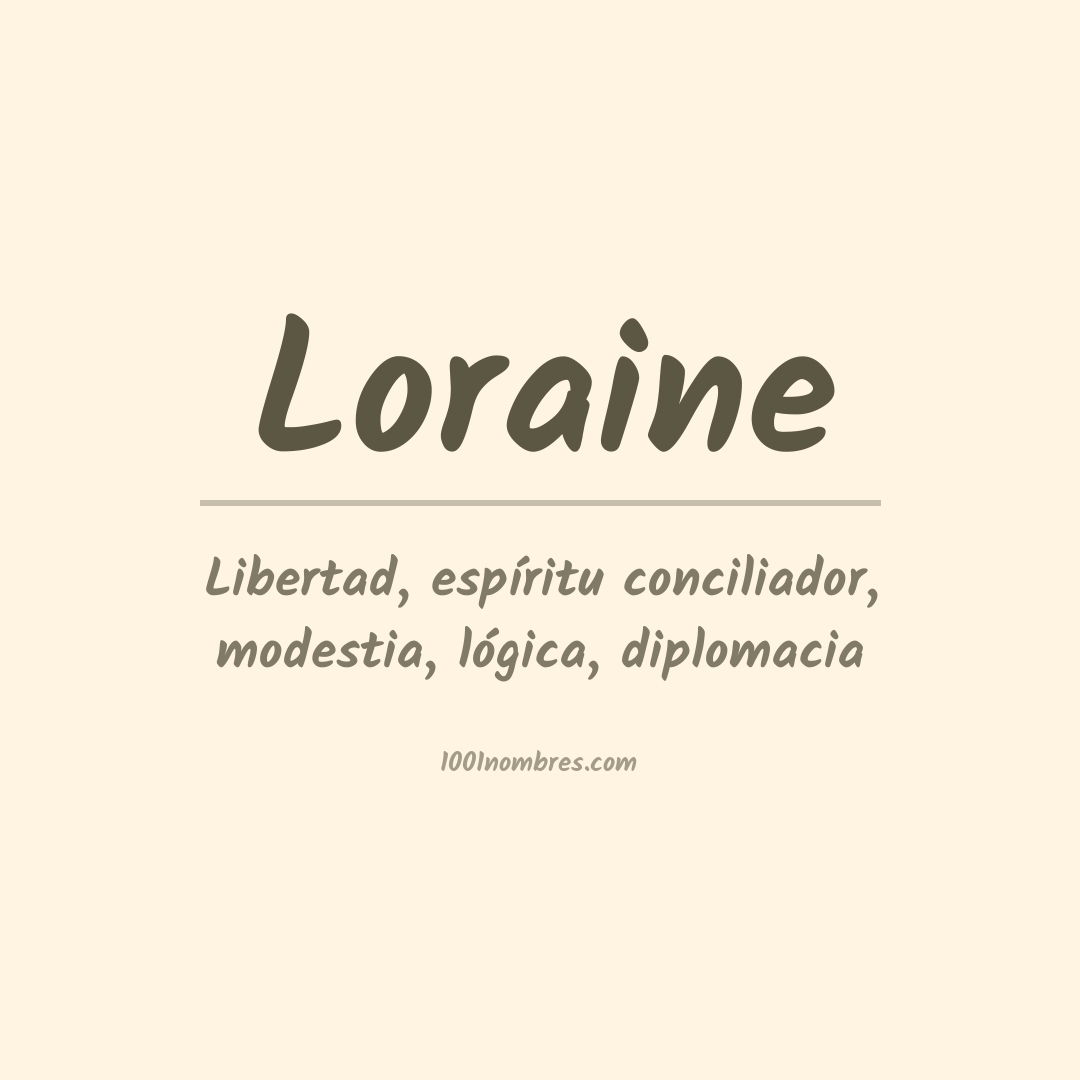 Significado del nombre Loraine