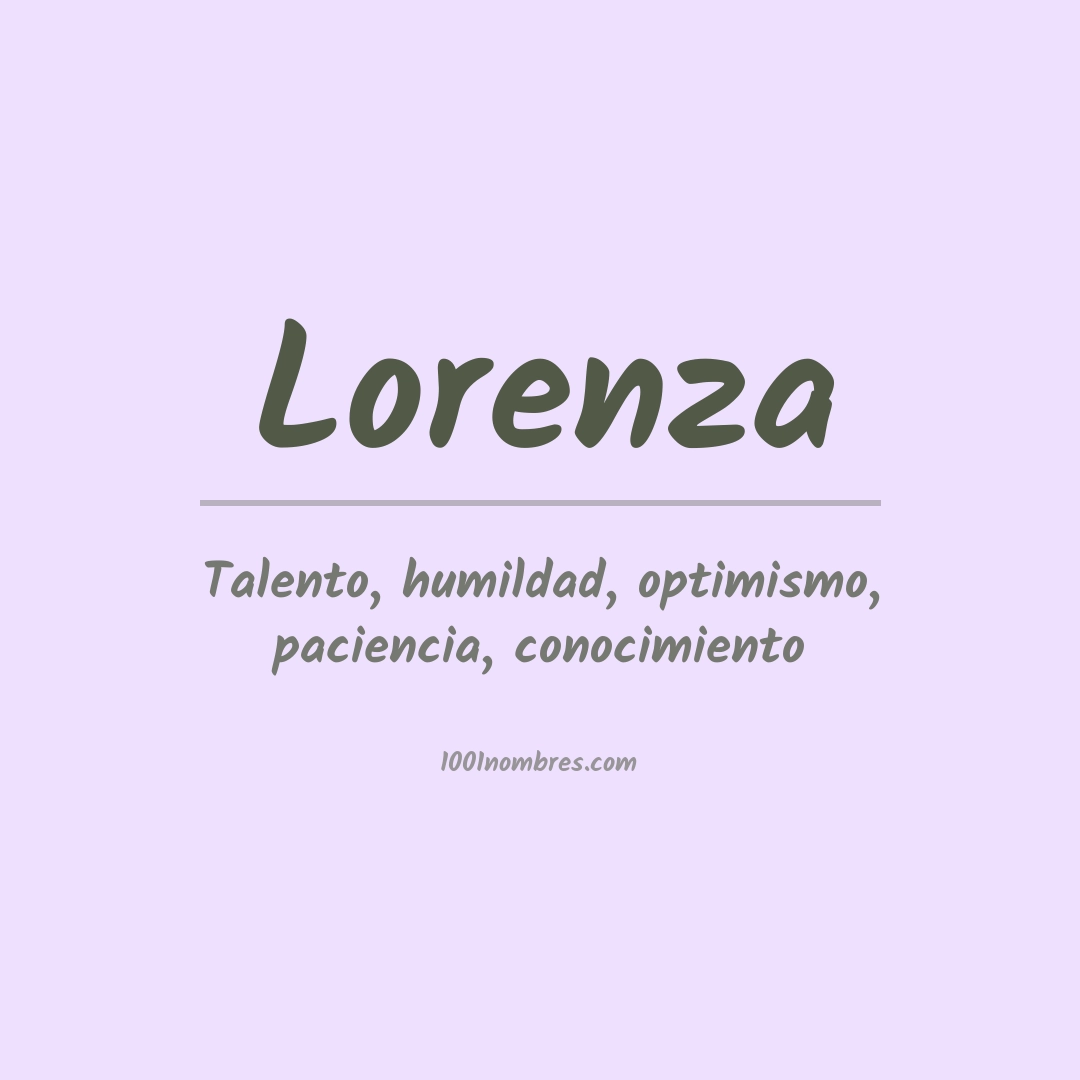 Significado del nombre Lorenza