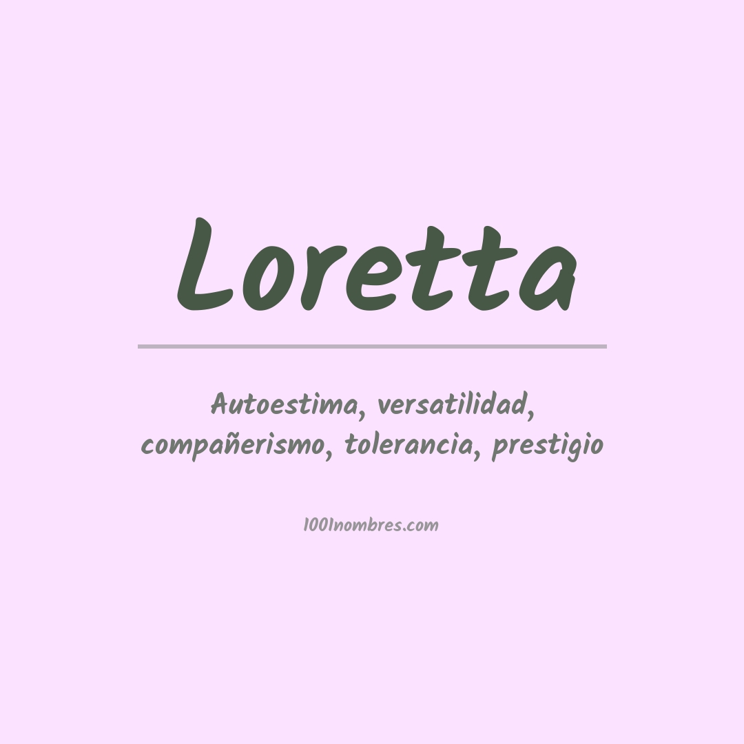 Significado del nombre Loretta