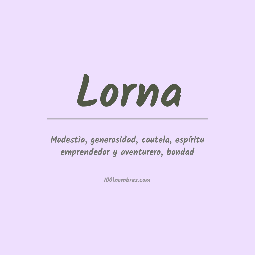 Significado del nombre Lorna
