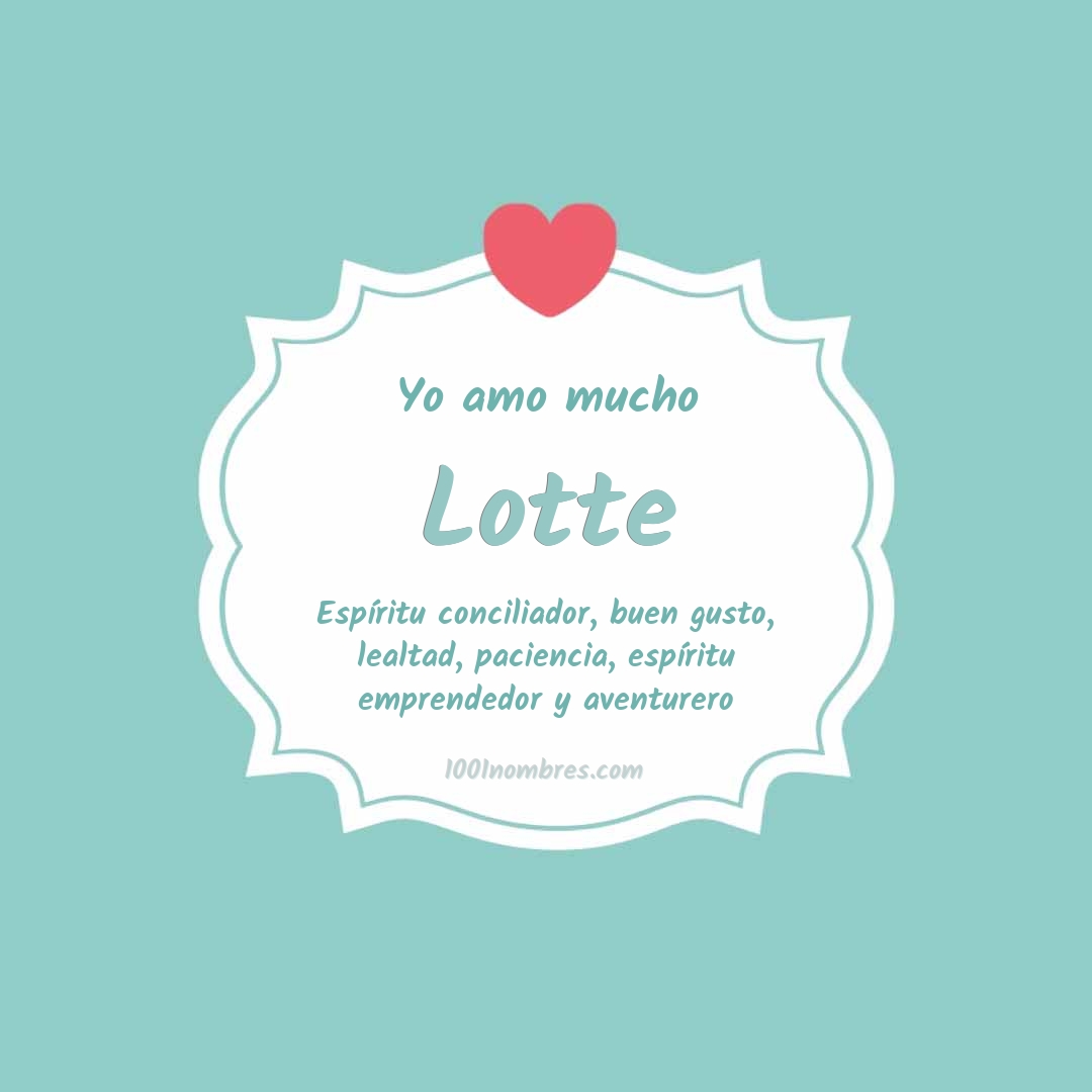 Yo amo mucho Lotte Yo amo mucho Lotte