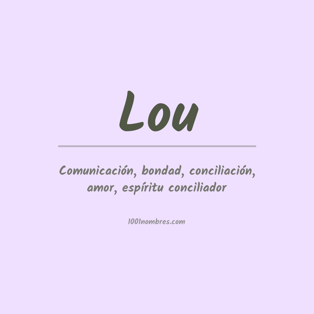 Significado del nombre Lou
