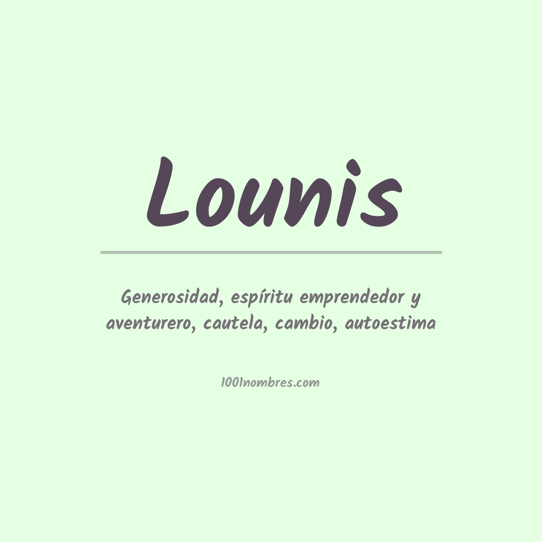 Significado del nombre Lounis Significado del nombre Lounis