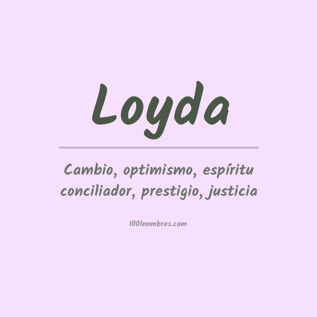 Significado del nombre Loyda