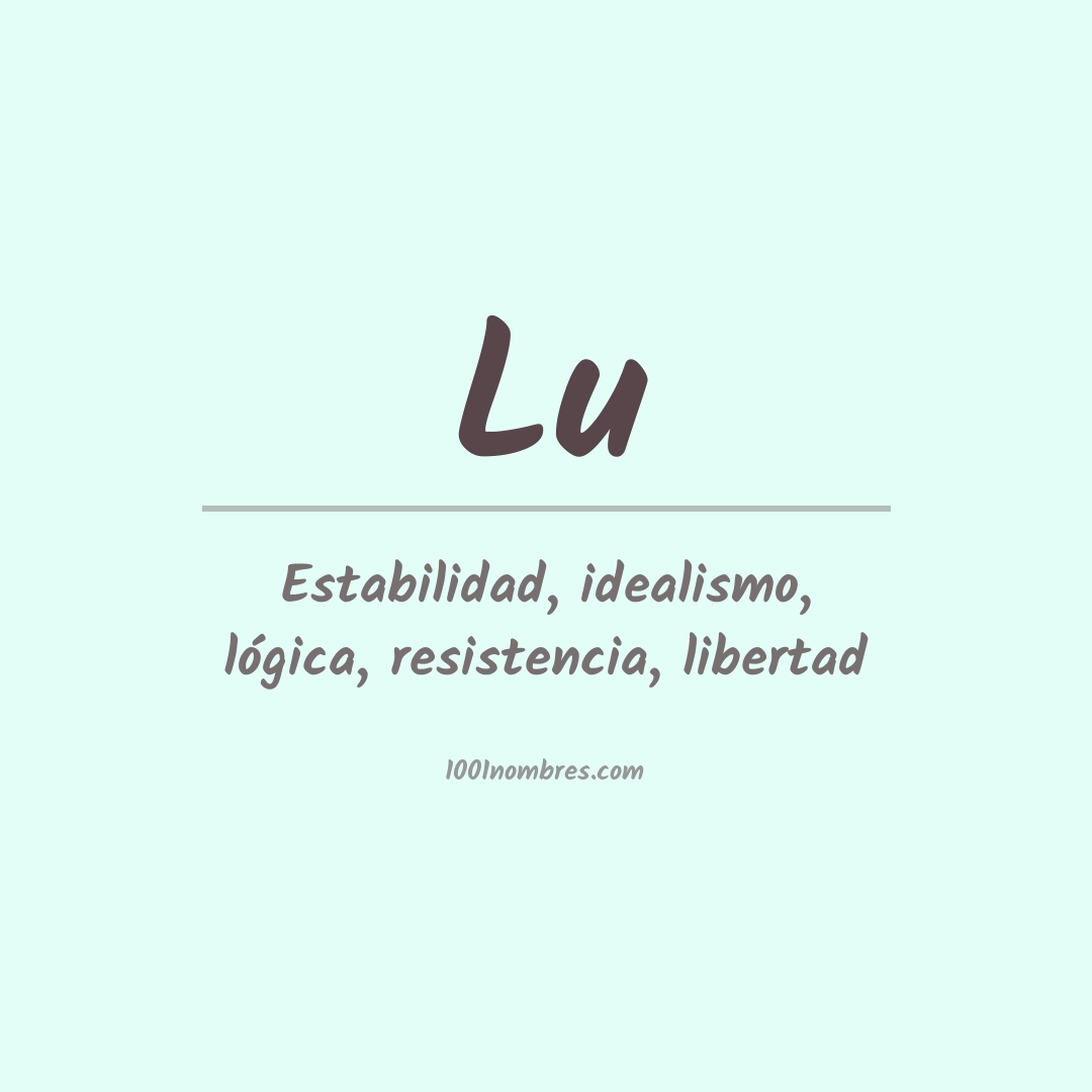 Significado del nombre Lu