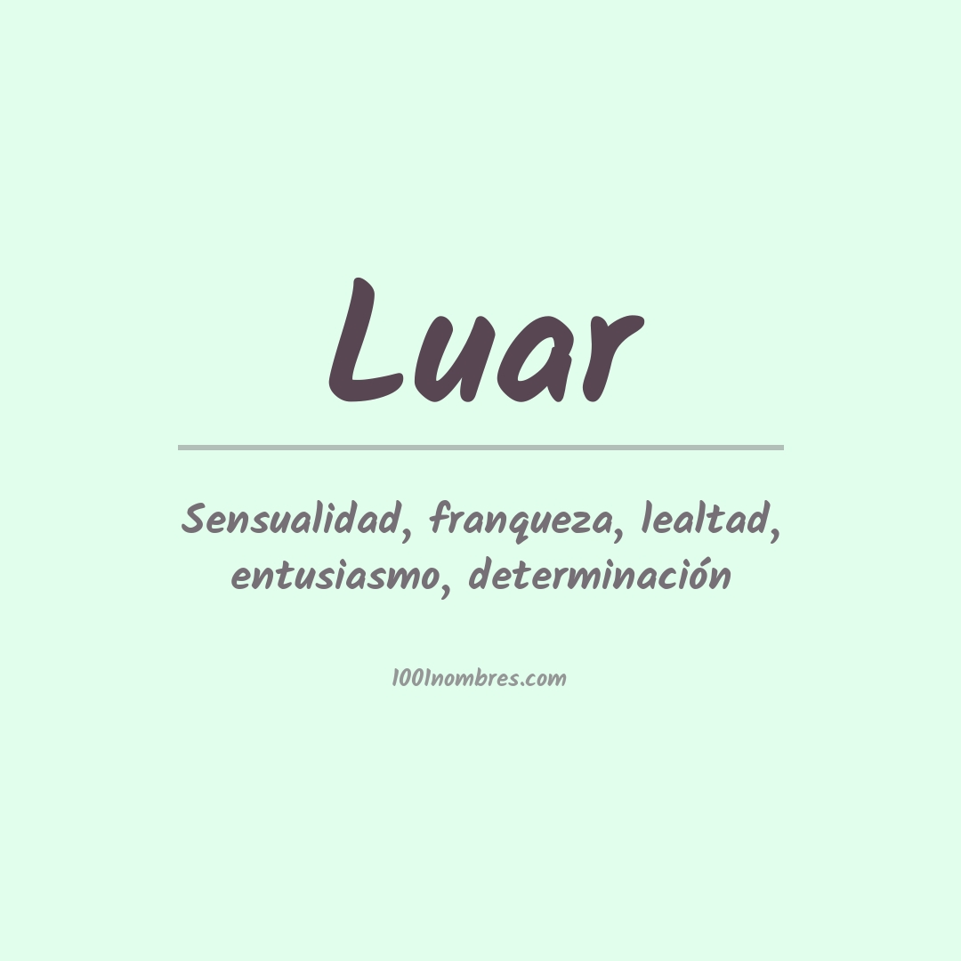 Significado del nombre Luar
