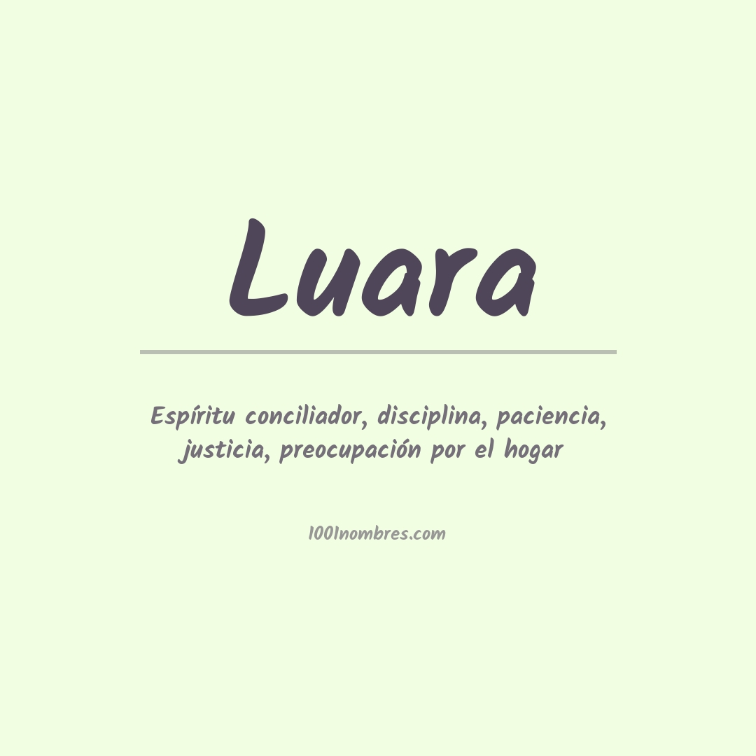 Significado del nombre Luara