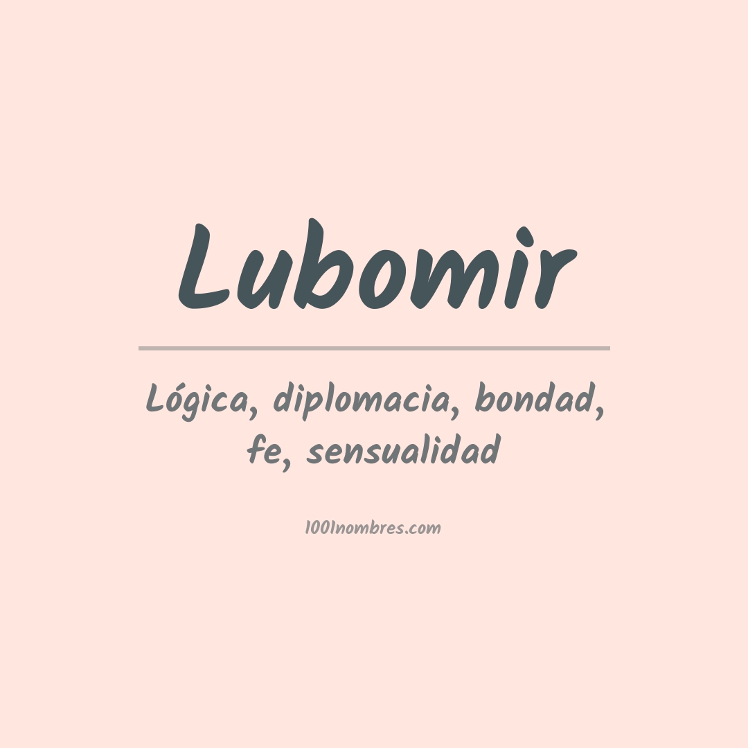 Significado del nombre Lubomir