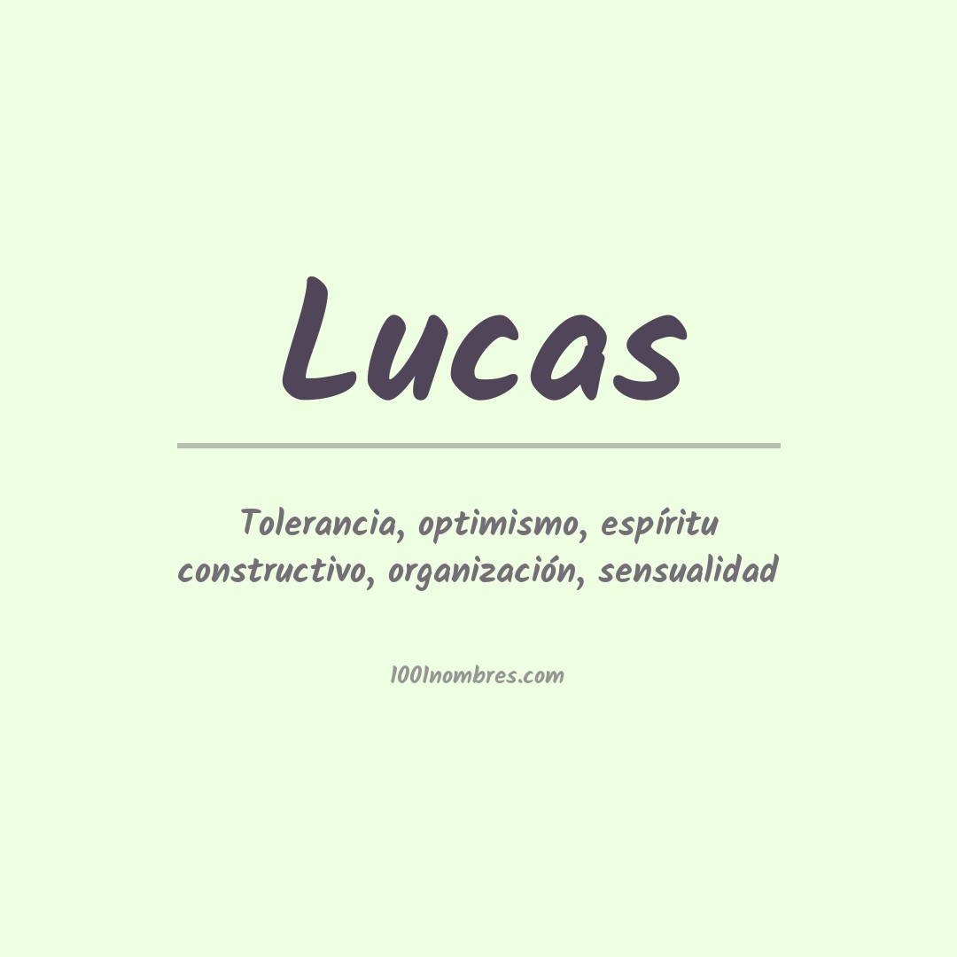 Significado del nombre Lucas