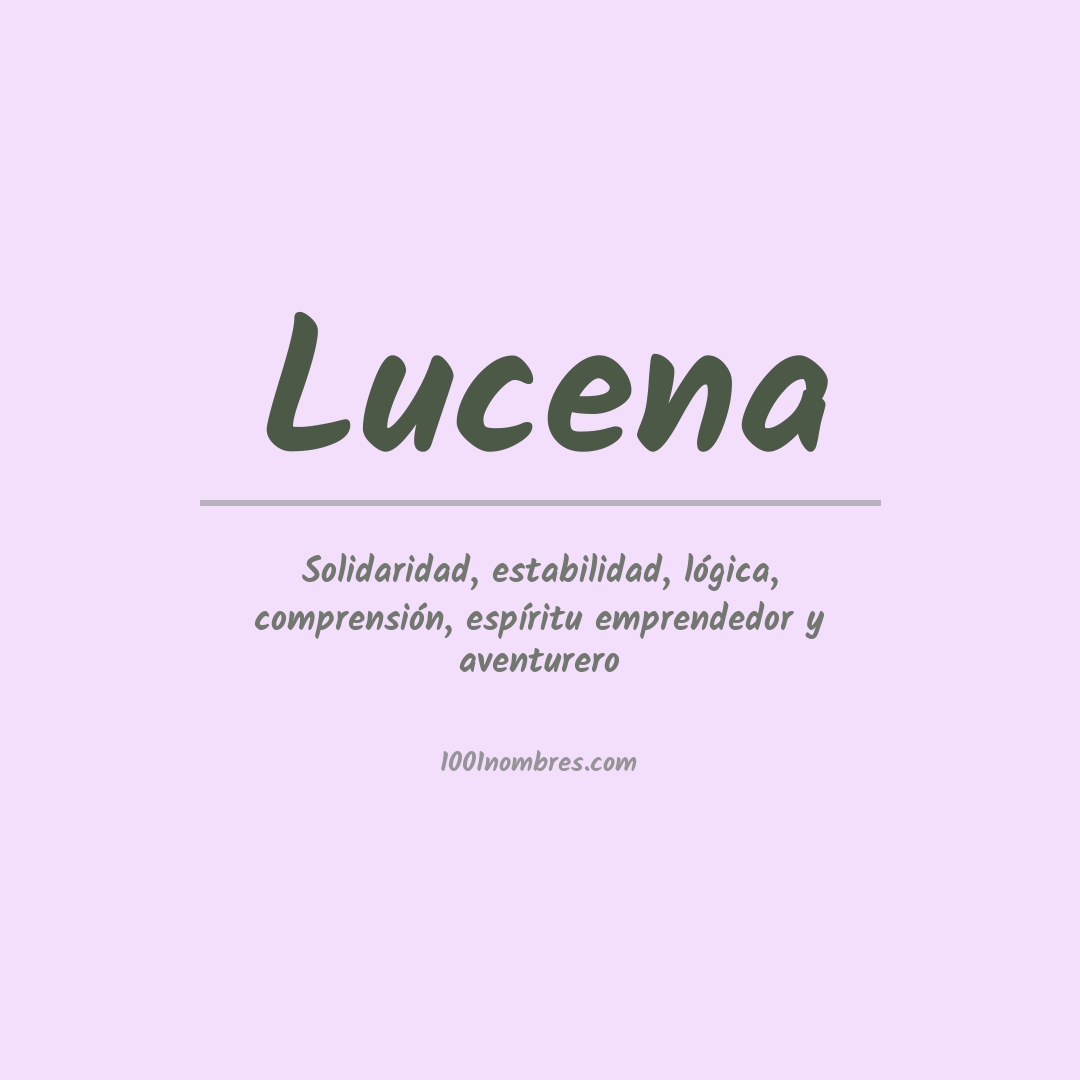 Significado del nombre Lucena