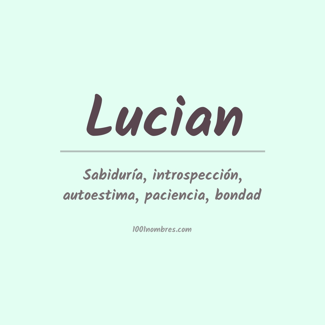 Significado del nombre Lucian